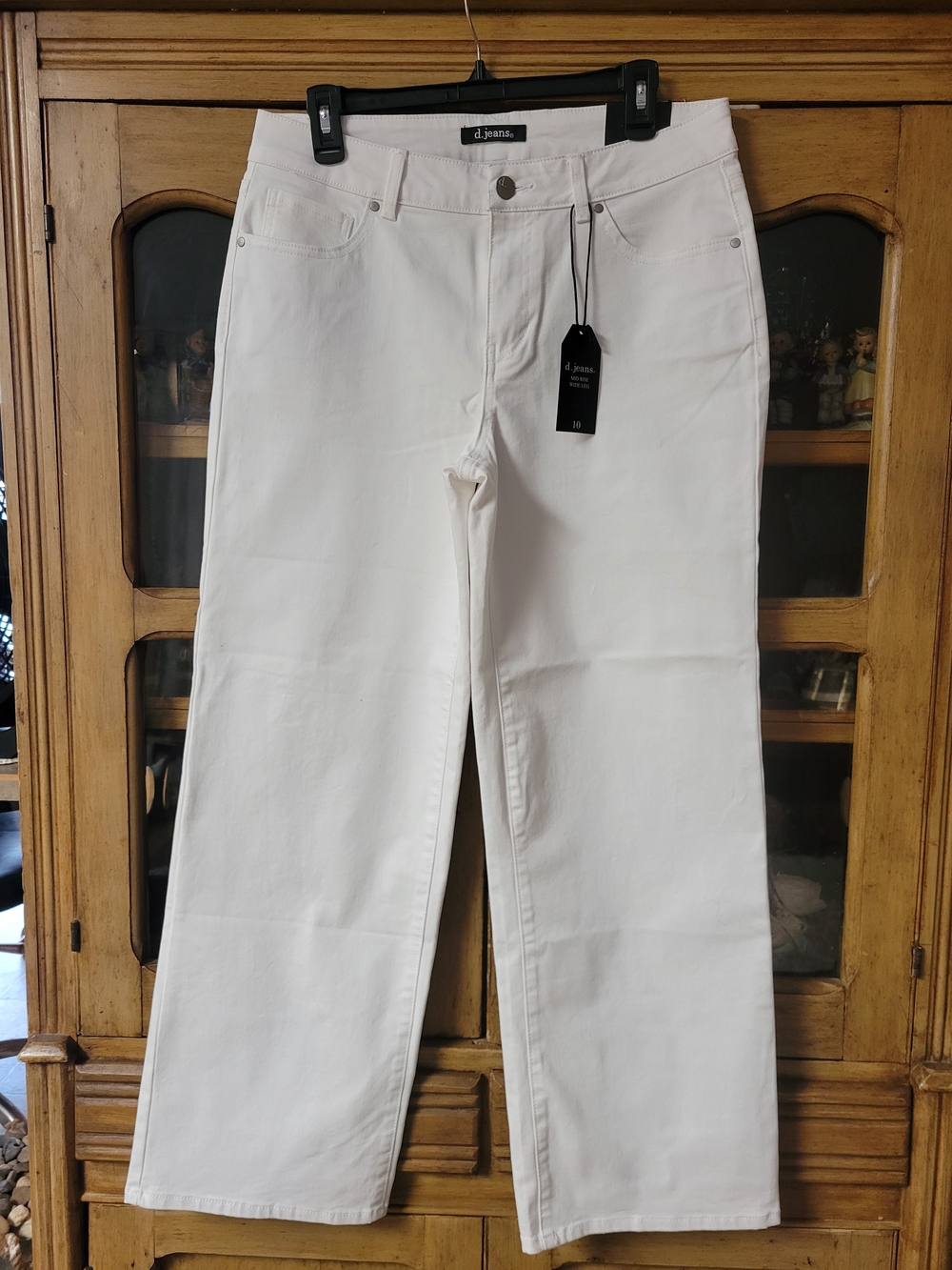 NWT d. jeans White Wide-Leg Jeans Sz 10